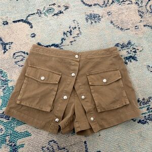 STAUD mini skirt in olive green
